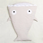 Load image into Gallery viewer, Shark Baby Blanket Swaddle Sleepsack Mango People International Grey 