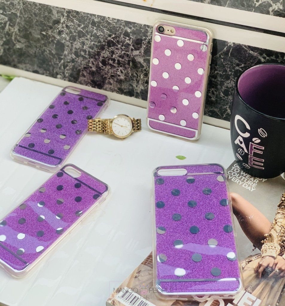 Shimmery Purple Polka Dots iPhone 7/7 Plus Case phone case Mango People Local 