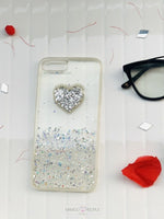 Load image into Gallery viewer, Silver Glitter Heart iPhone 7/7 Plus Case Phone Case Mango People Local 