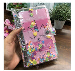 Load image into Gallery viewer, Transparent Sprial Glitter Diary Notebooks &amp; Notepads Madan general store 
