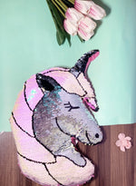 Load image into Gallery viewer, Unicorn Reversible Sequins Cushion Cushions Mango People International 
