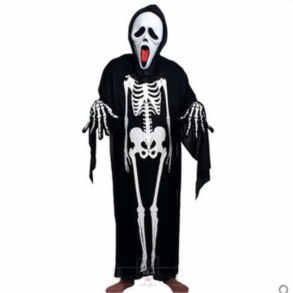 Unisex Latex Skull Suit With Bones Party Prop Mango People 