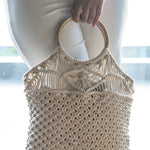 Load image into Gallery viewer, Vintage Macrame Boho Bag with Wooden Handles Bags/Clutch Pitonia 
