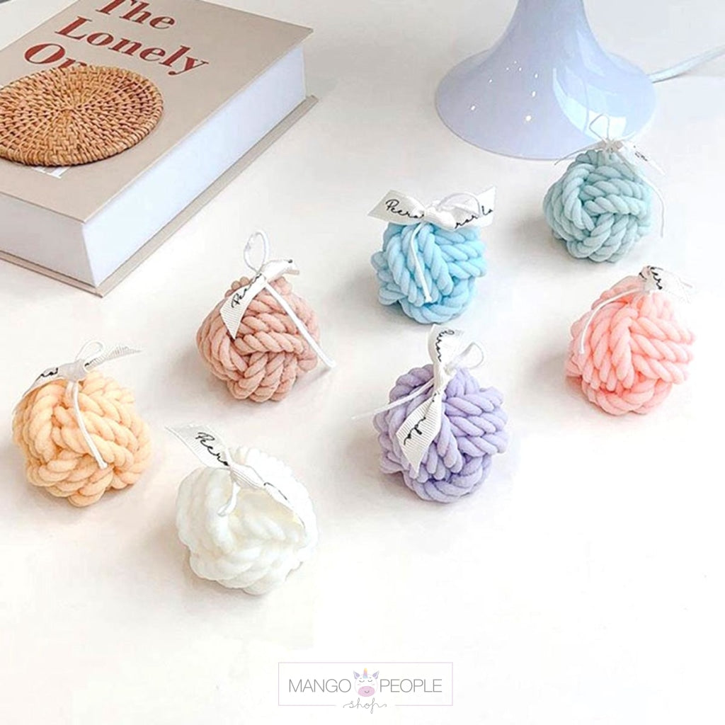 Woolen Yarn Shape Candle Candles