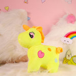 Load image into Gallery viewer, Yellow Standing Unicorn Soft Toy
